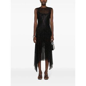 LIKE NEW Philosophy Di Lorenzo Serafini Rhinestone-embellished Midi Dress